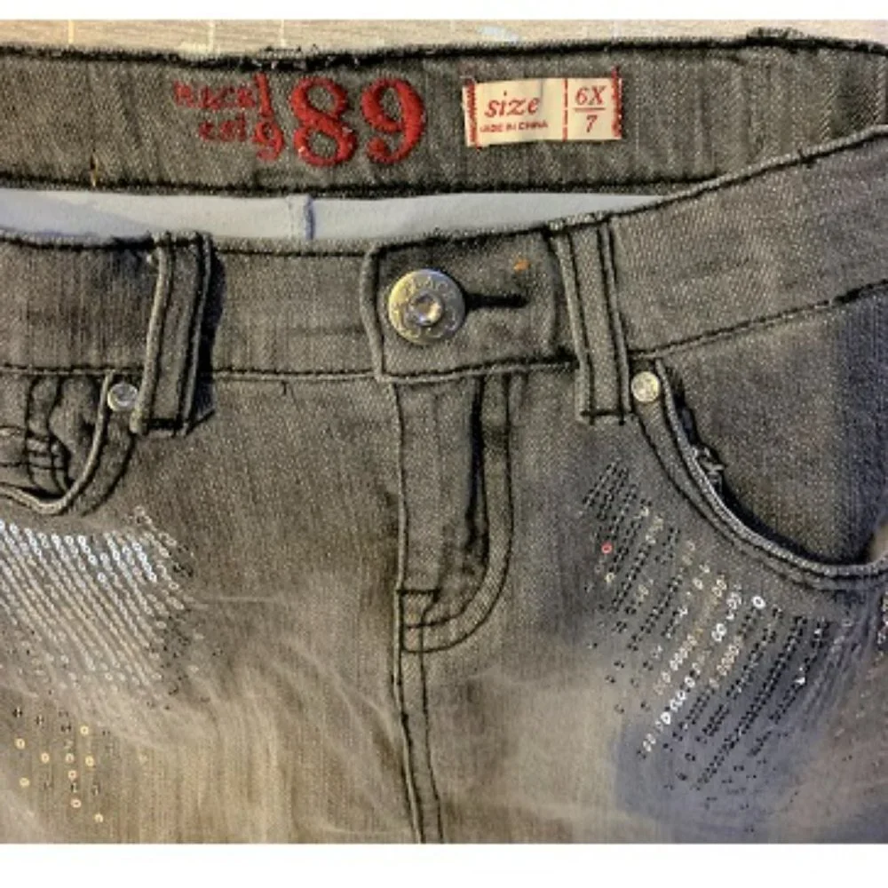 The Childrens Place Denim Skirt with sequins
